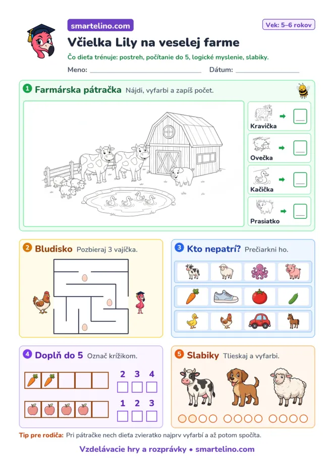 Včielka Lily na veselej farme